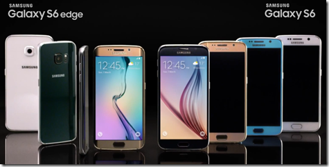 Samsung Galaxy S6 perheen värivaihtoehdot