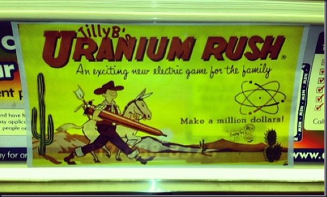 ad for JillyB's Uranium Rush-An exciting new electric game for the family. (G train; car 5023)