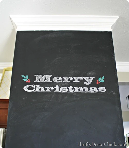 transferring letters or images onto chalkboard
