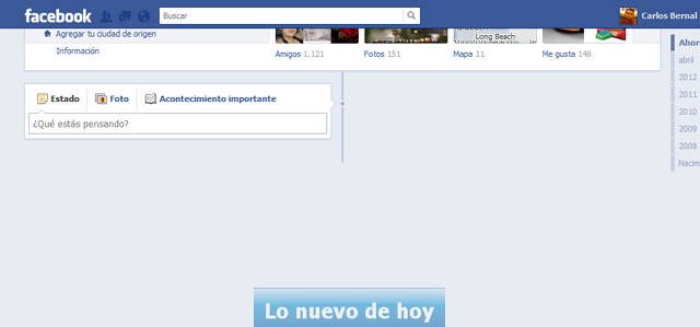 Facebook no muestra las publicaciones en la biografía