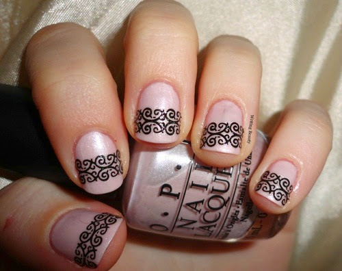 Writing Beauty: Victorian Lace Nail Look