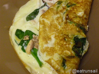 Jan 27 salmon and spinach omelet 002