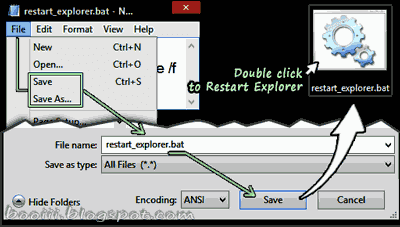 How to save file.bat