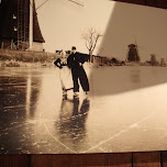 dutch way of ice skating in Zaandam, Netherlands 