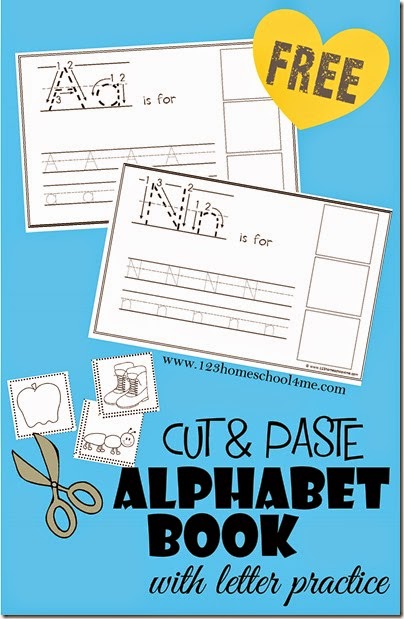 Cut & Paste Alphabet-Book - This is such a fun way for Preschool and Kindergarten age kids to learn about letters, how to form them, practice making them, and identifying the sounds at the beginning of words! Kids just love making their own books! Cut & Paste Alphabet-Book - This is such a fun way for Preschool and Kindergarten age kids to learn about letters, how to form them, practice making them, and identifying the sounds at the beginning of words! Kids just love making their own books!