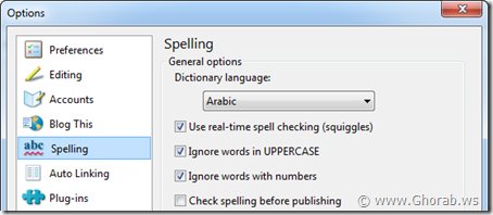 spell check dictionary