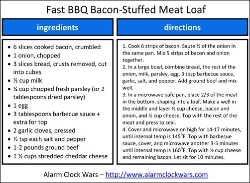 fast bbq bacon-stuffed meat loaf