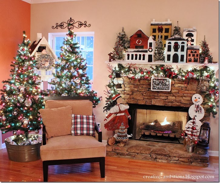 Christmas Mantel and Christmas Tree