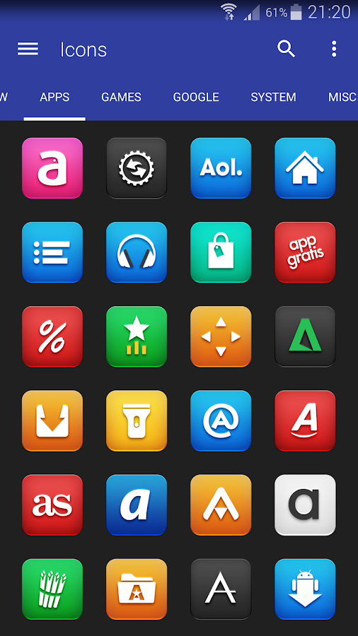 Download Vexer - Icon Pack v1.5 Full Apk- Icon Pack - screenshot