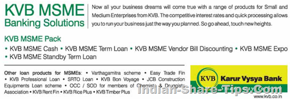 Karur Vysya Bank (KVB) MSME Banking Solutions