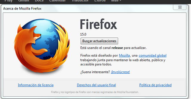 Firefox 15