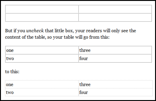 livewriter tables