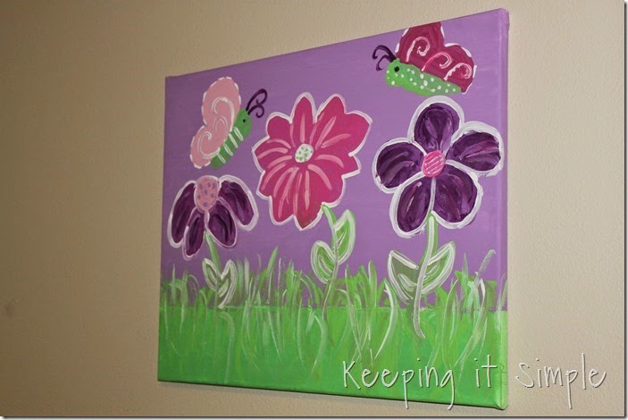 butterfly and flower painted canvas #DecoArt (8)