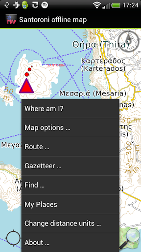 Santorini offline map