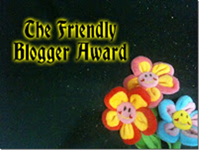 The Friendly Blogger Award from Cotton