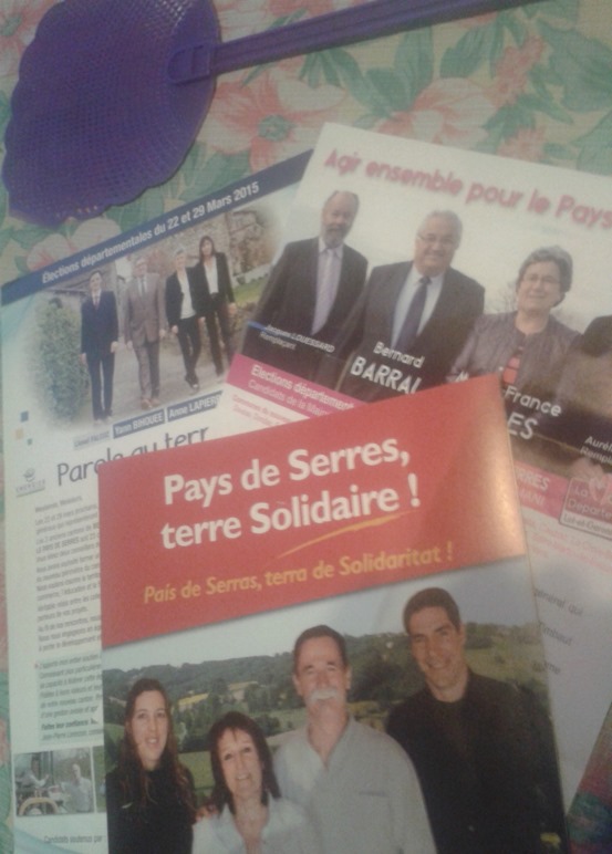 Propaganda electorala dins un recanton d'Occitània novèla