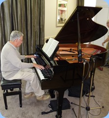 Jim Nicholson playing the Yamaha Grand Piano