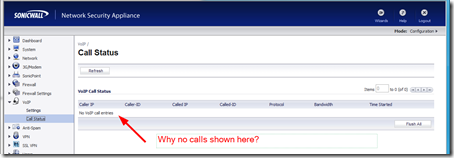 why don't lync calls show in call status