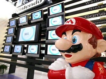 Após a Nintendo entrar na área dos televisores, Mario deixou de ser encanador e virou vendedor...