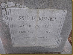 Essie D. Boswell Tombstone