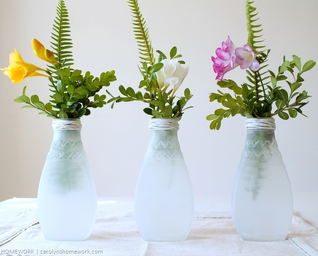 DIY Seaglass from recycled glass jars via homework | carolynshomework.com