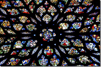 The Rose Window in the upper chapel of the Sainte-Chapelle - Paris France