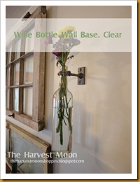 Wine Bottle Wall Vase Clear
