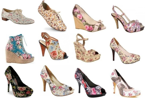 sapatos florais