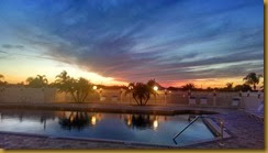 AS 245 sunset over pool