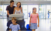 Family at airport