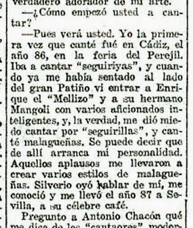 1922-06-28 (p. La Voz) Luis Bagaria entrevista a Chacon (detalle)