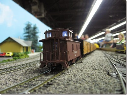 IMG_5381 Atchison, Topeka & Santa Fe Caboose #1343 on the LK&R HO-Scale Layout at the WGH Show in Portland, OR on February 17, 2007