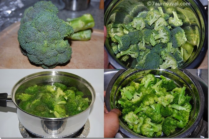 Blanching broccoli process