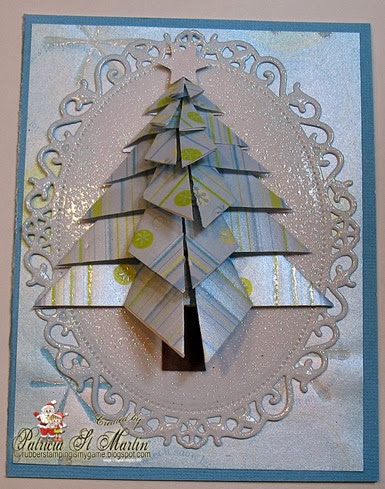 Origami Christmas tree in Blue 2013