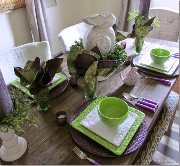 Spring Tablescape using Bright Colors