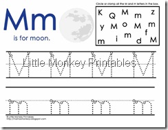 Mm moon handwriting