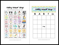 Sibling Shower Bingo Cards - mini