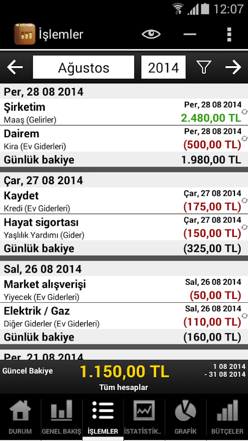 Hesap Cüzdanım - screenshot