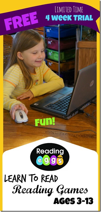 Reading Eggs for kids 3-13 has lots of reading games to help kids learn to read in 4 weeks Reading Eggs for kids 3-13 has lots of reading games to help kids learn to read in 4 weeks