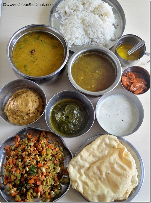 Tamilnadu-lunch-menu-before-serving