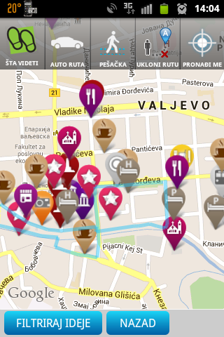 pasterova 14 beograd mapa Turistički Vodič kroz Valjevo   Applications Android sur Google Play pasterova 14 beograd mapa