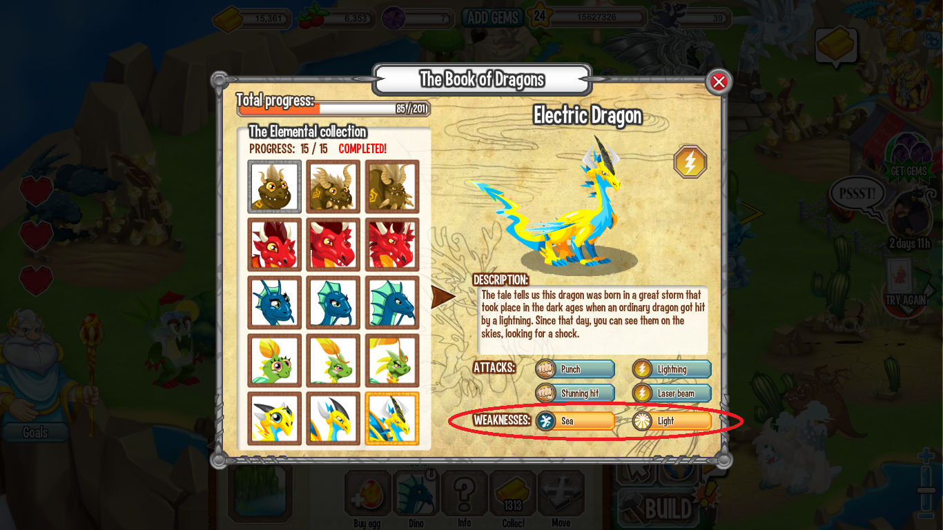 Cara Melihat Kelemahan Naga Pada Game Dragon City tkj77