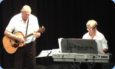 Jan and Kevin Johnston - Jan on her Korg Pa1X keyboard and Kevin on his guitar