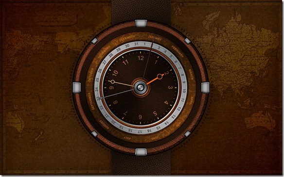 Dexclock sfondo desktop con orologio integrato