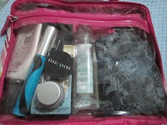 packed travel makeup, bitsandtreats