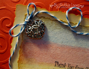 Inky Impressions - Thank You Rubber Stamp Sentiment - Tutorial - Ruthie Lopez. 2