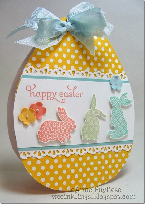 LeAnne Pugliese WeeInklings Paper Players 188 Easter Egg Card Stampin Up Ears to You