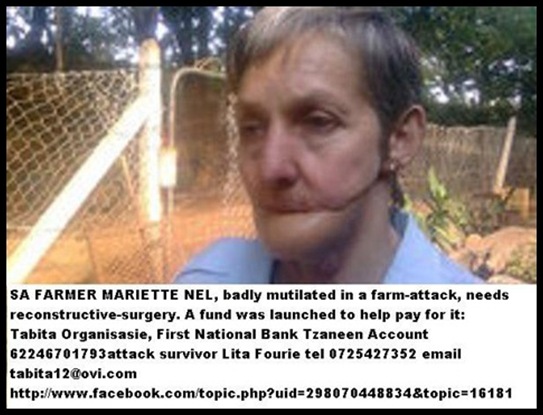 Farm Murder victim Mariette Nel mutilated by shotgun blast from farm attacker 26oct2002 Ladysmith KZN