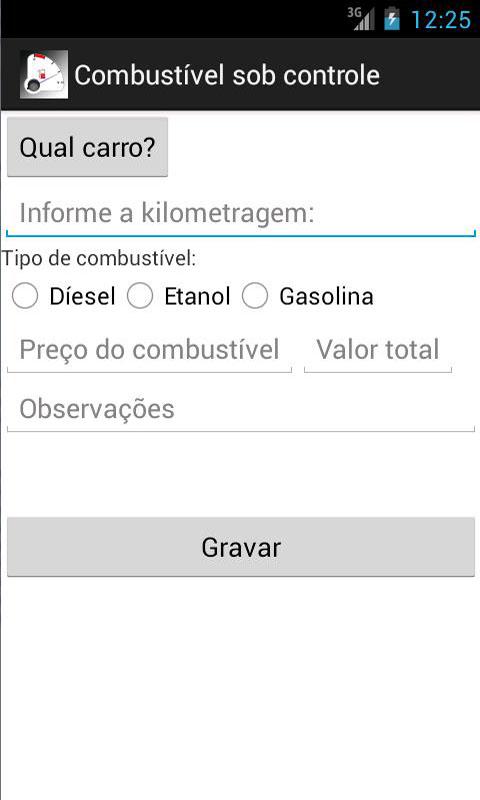 Combustível sob controle Screen 2