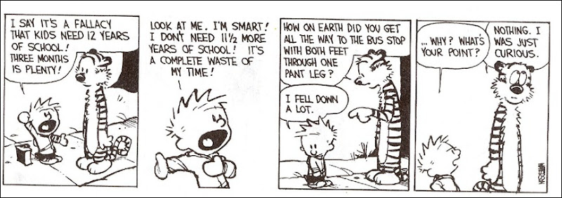Calvin & Hobbes quanto tempo de escola é preciso